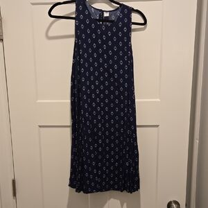 Old NAVY Navy Sleeveless Dress with White Pattern